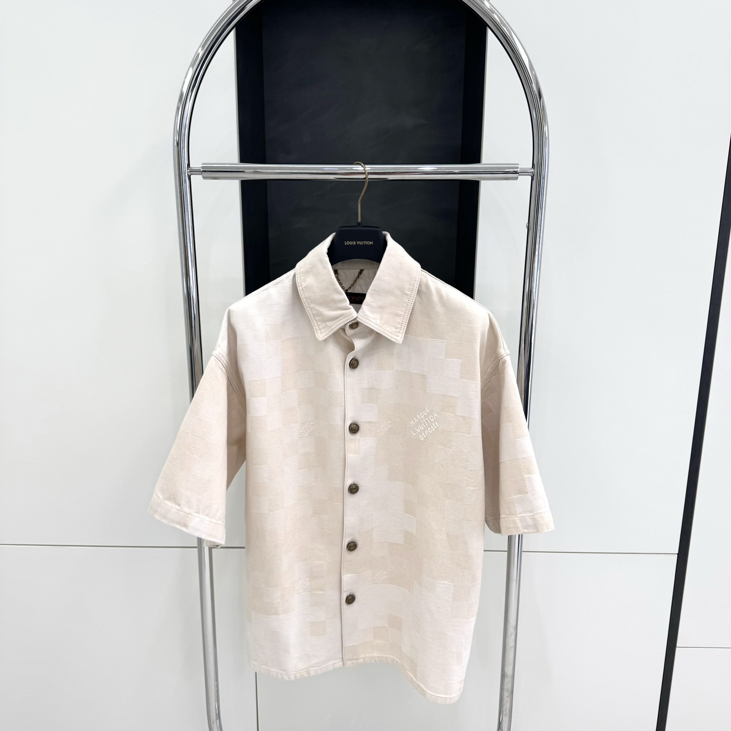 Louis Vuitton Damier Short-Sleeved Shirt    - DesignerGu