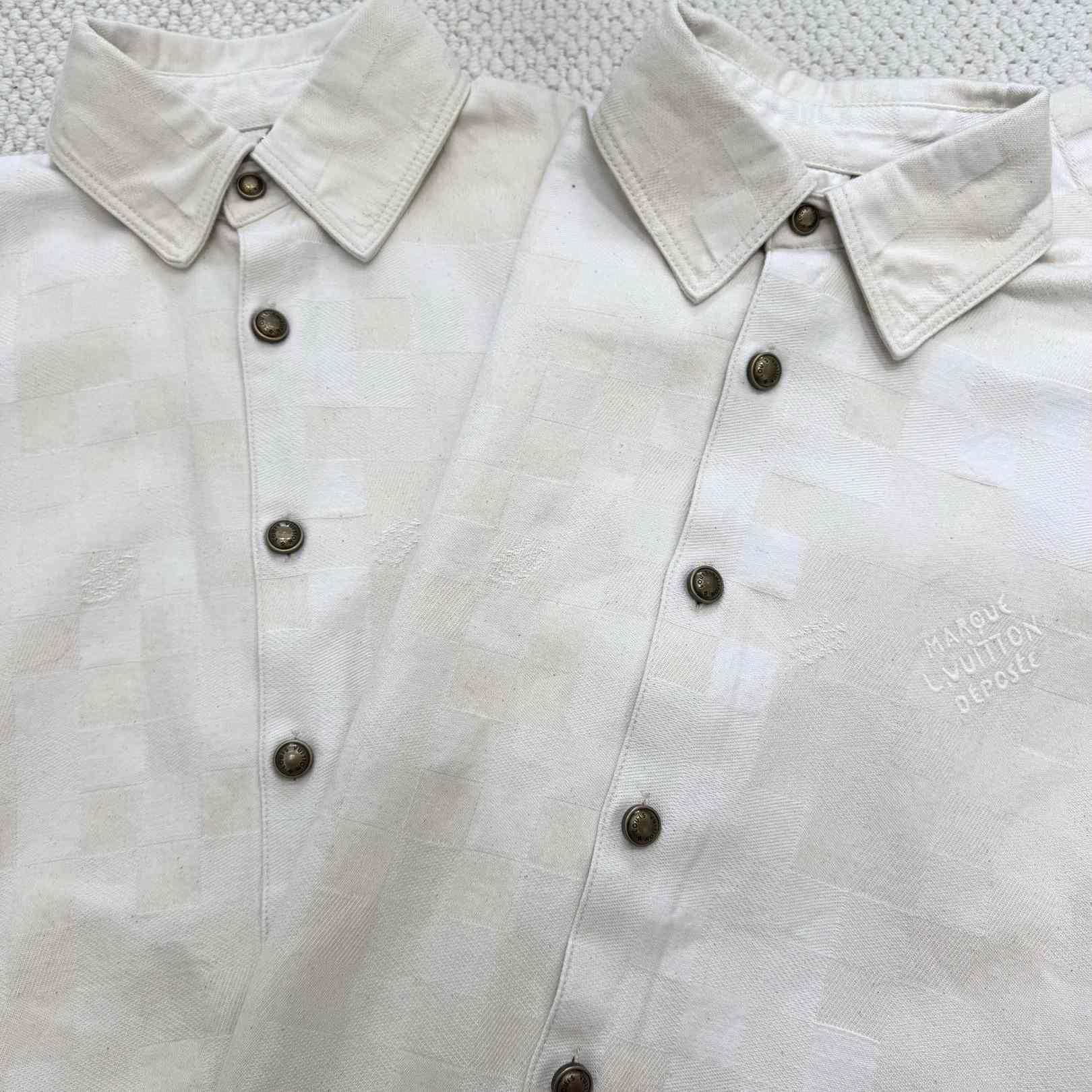 Louis Vuitton Damier Short-Sleeved Shirt    - DesignerGu