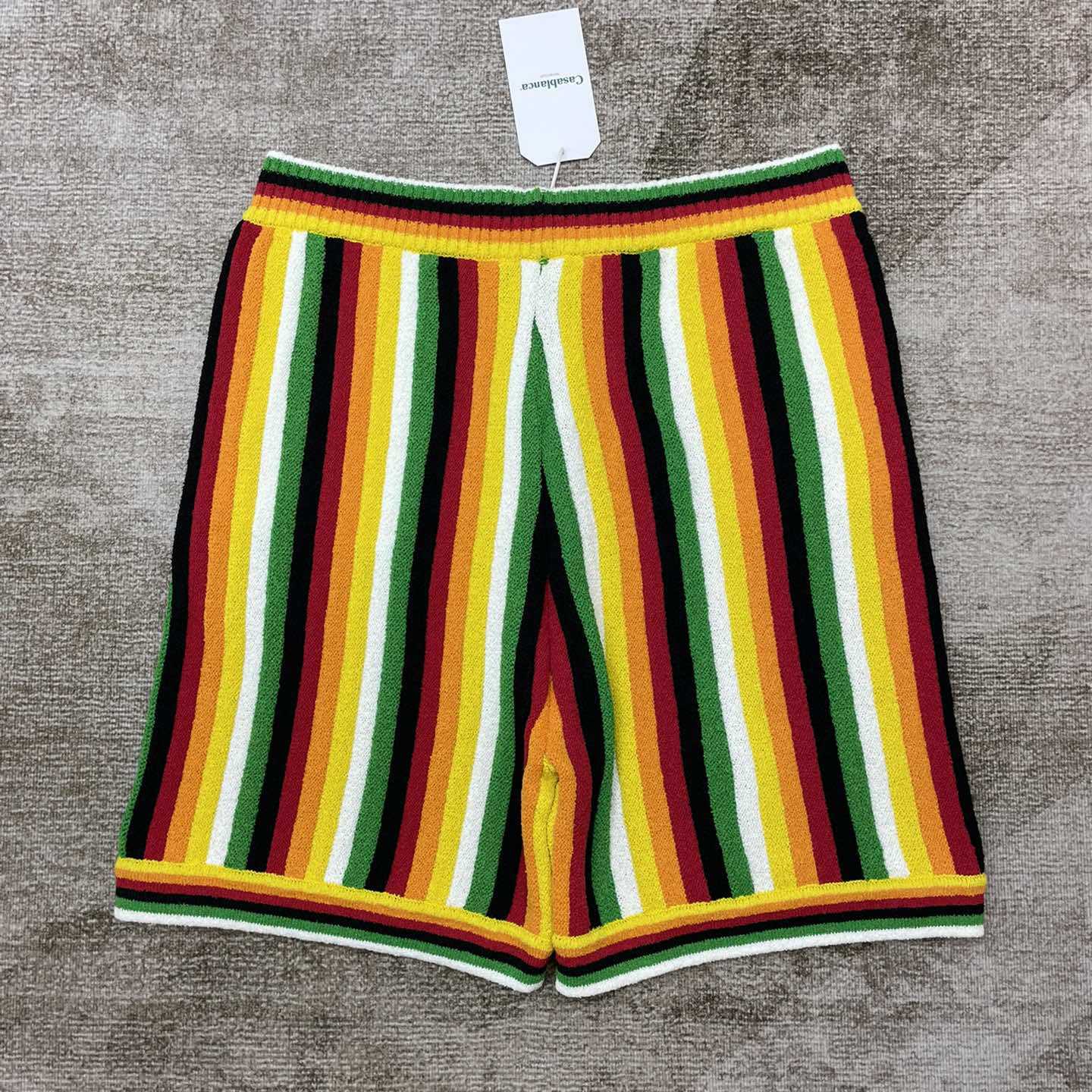 Casablanca Striped Towelling Shorts   D0042 - DesignerGu