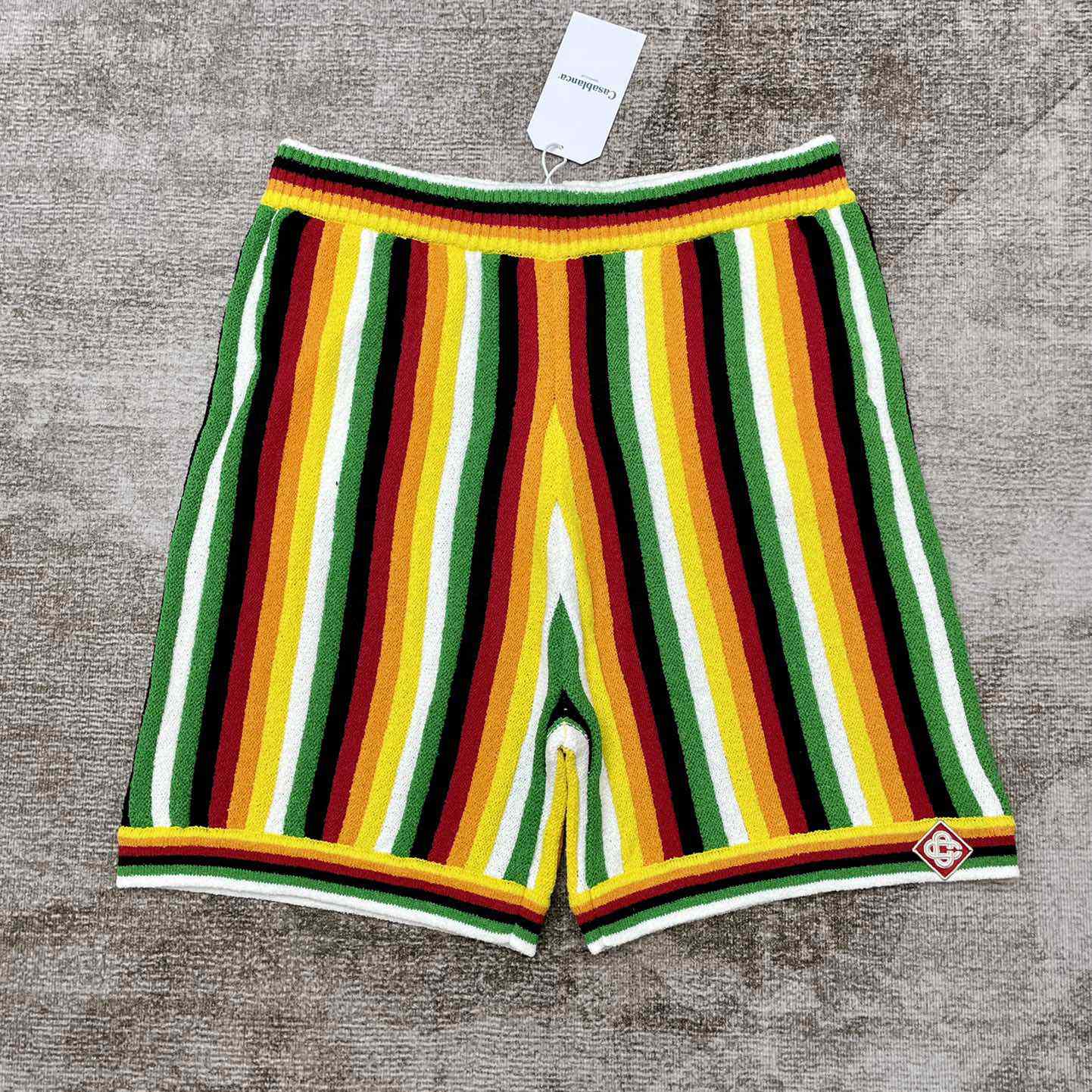 Casablanca Striped Towelling Shorts   D0042 - DesignerGu