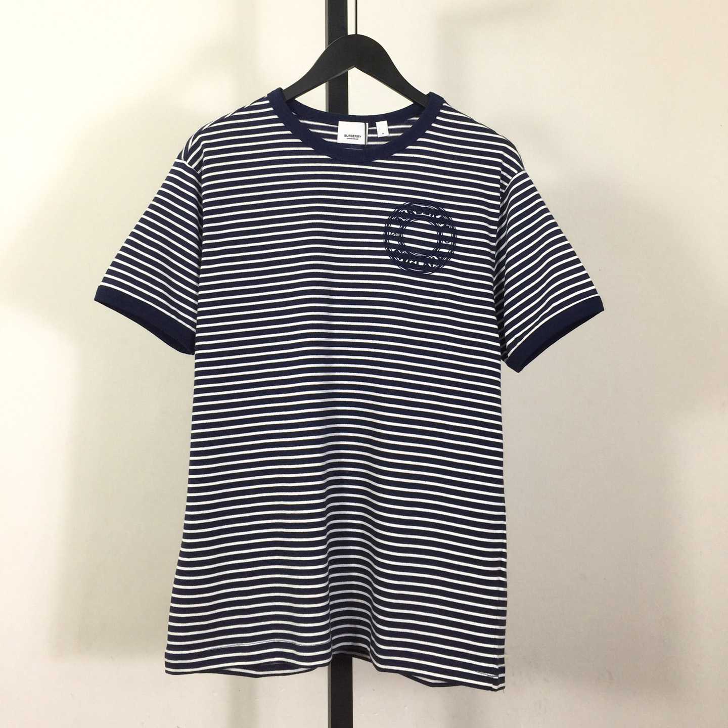 Burberry Cotton T-shirt In Blue - DesignerGu