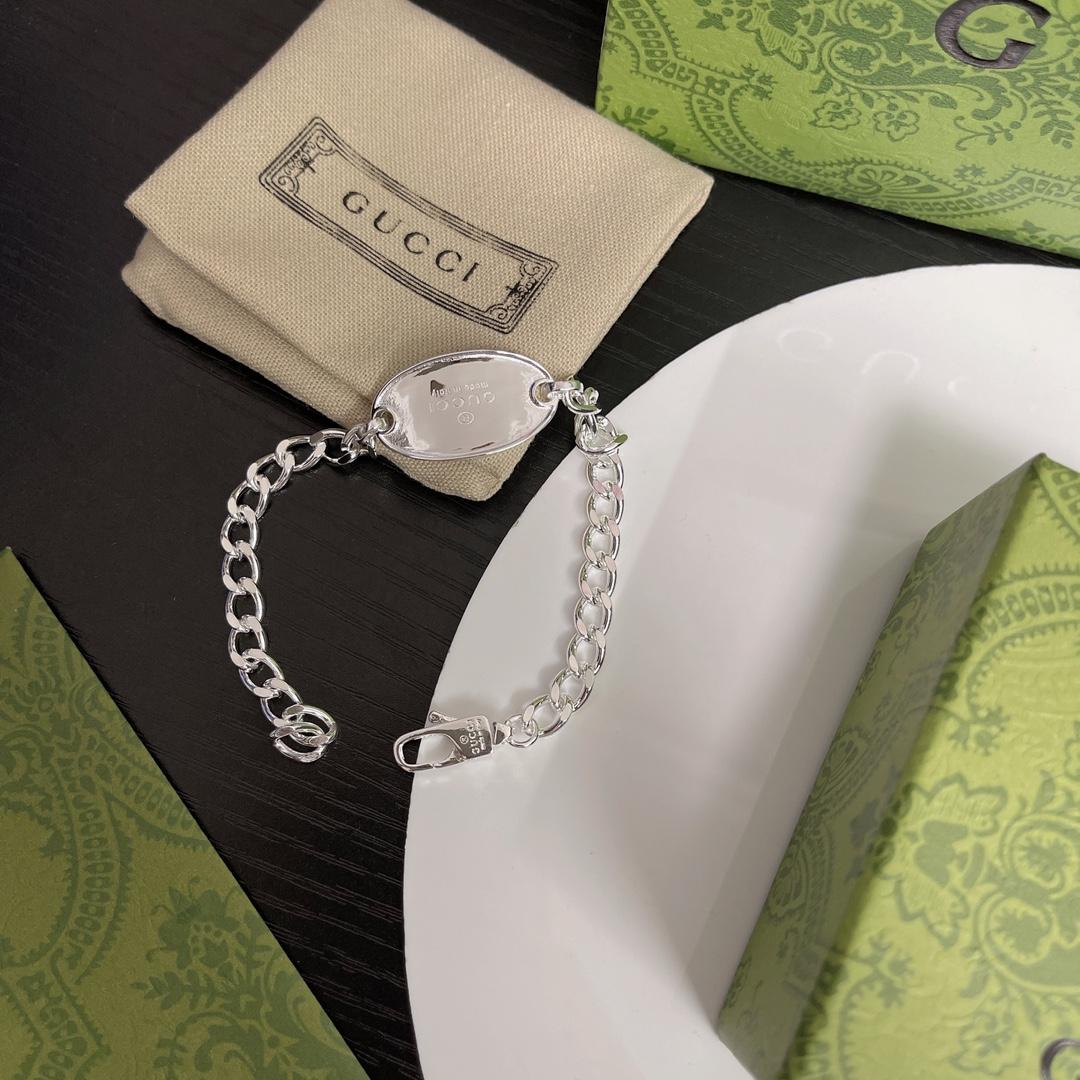 Gucci Trademark Chain Bracelet With Tag  - DesignerGu