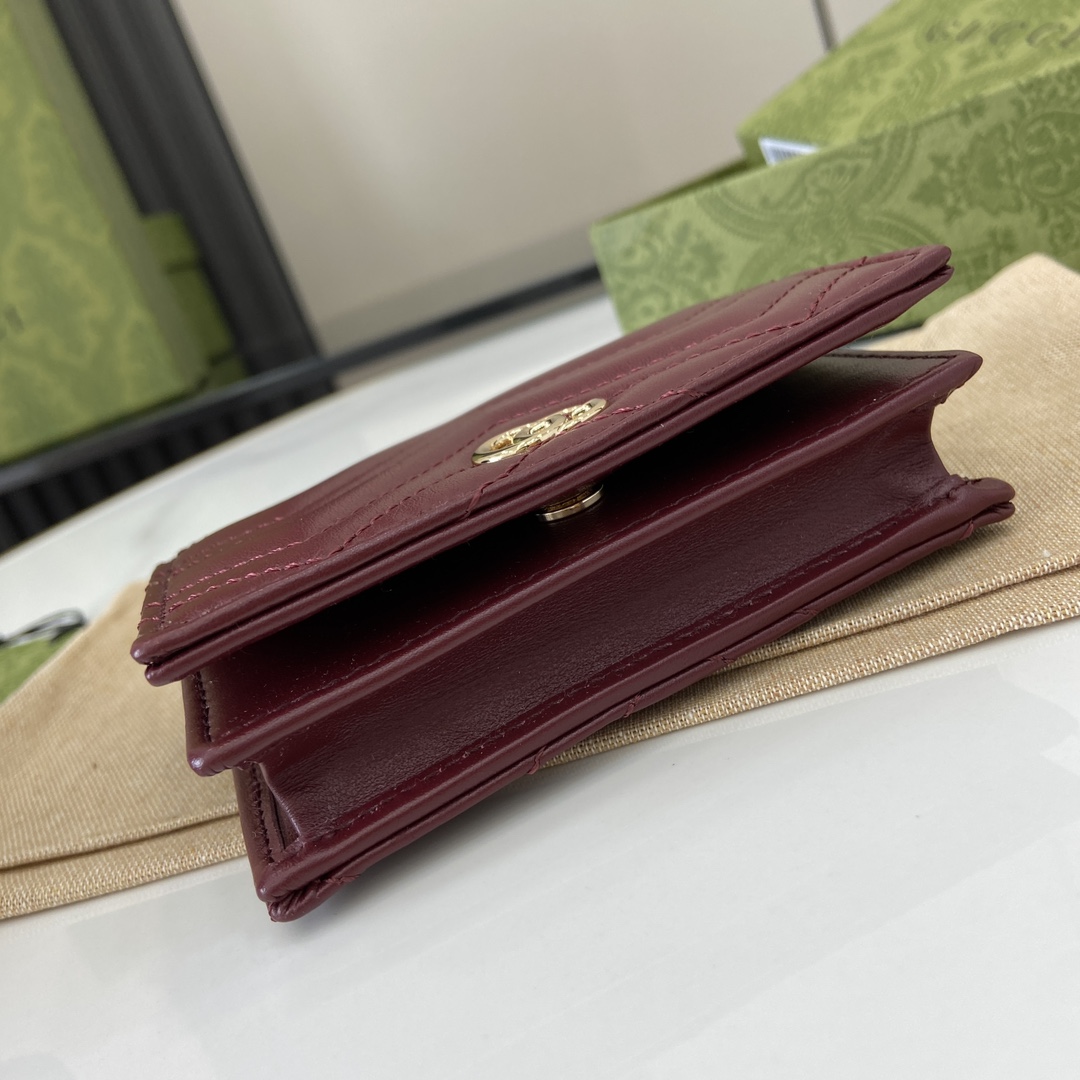 Gucci GG Marmont Card Case Wallet - DesignerGu