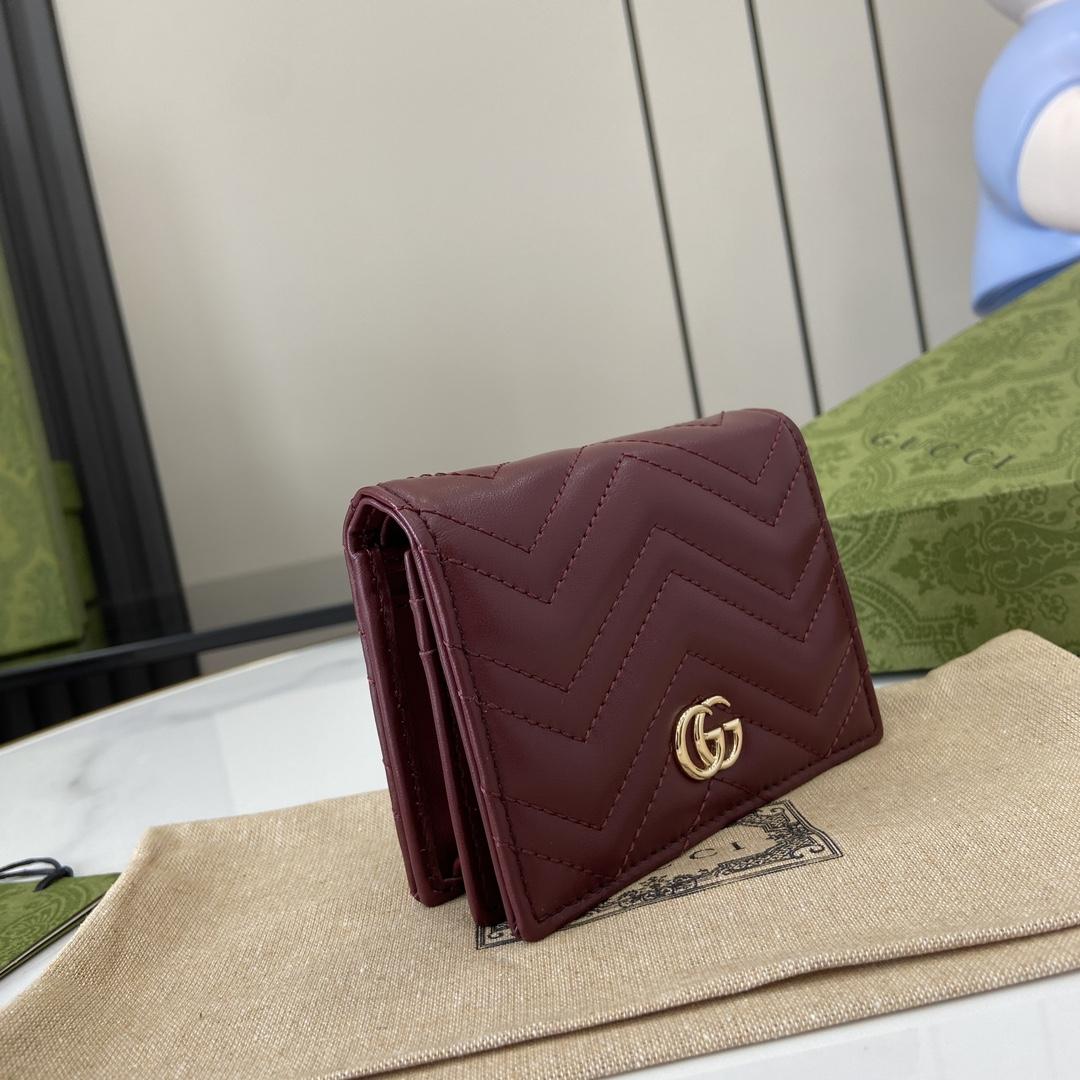 Gucci GG Marmont Card Case Wallet - DesignerGu