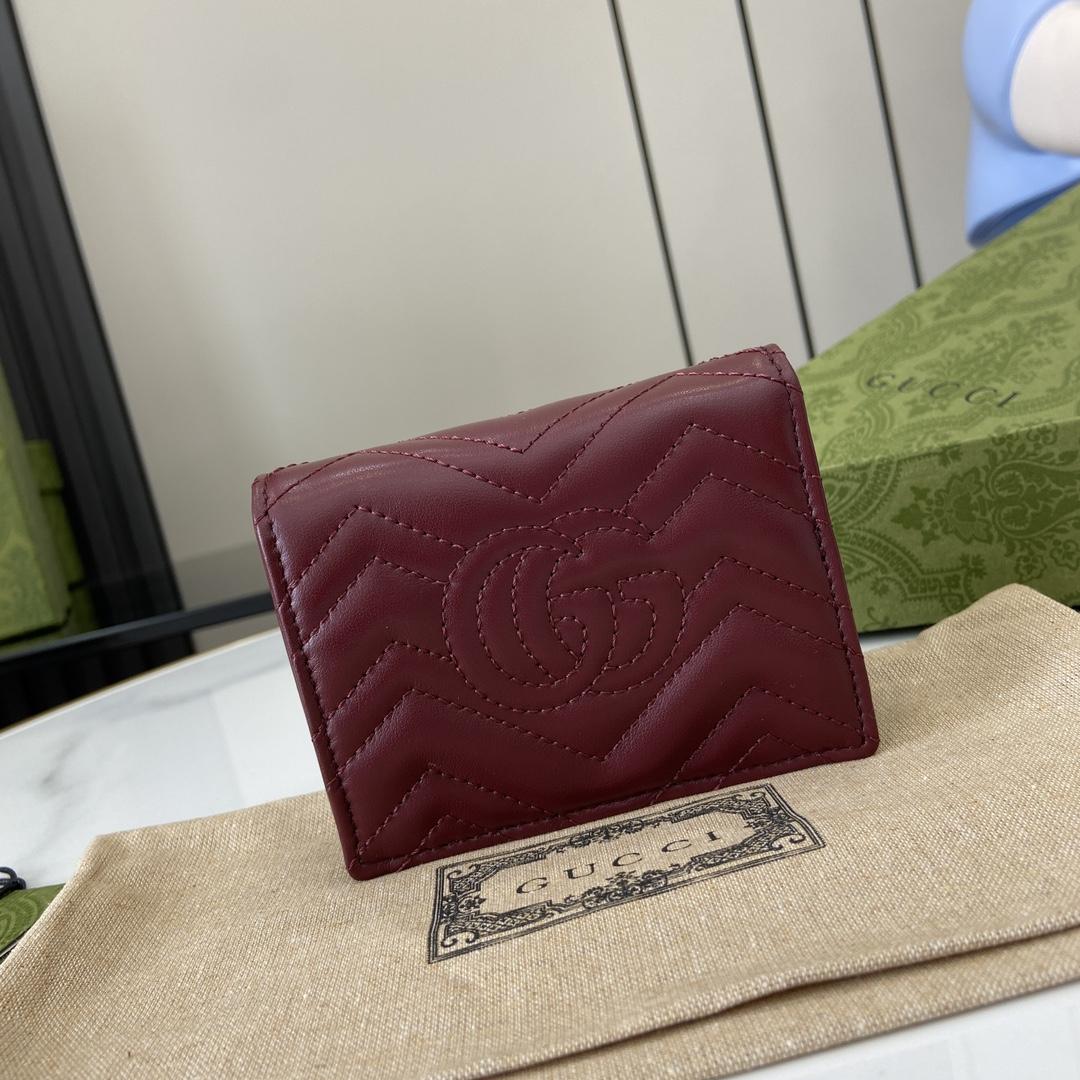 Gucci GG Marmont Card Case Wallet - DesignerGu