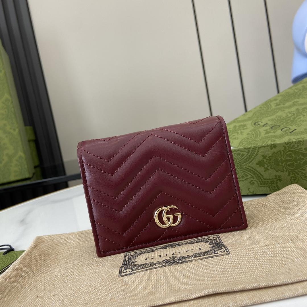 Gucci GG Marmont Card Case Wallet - DesignerGu