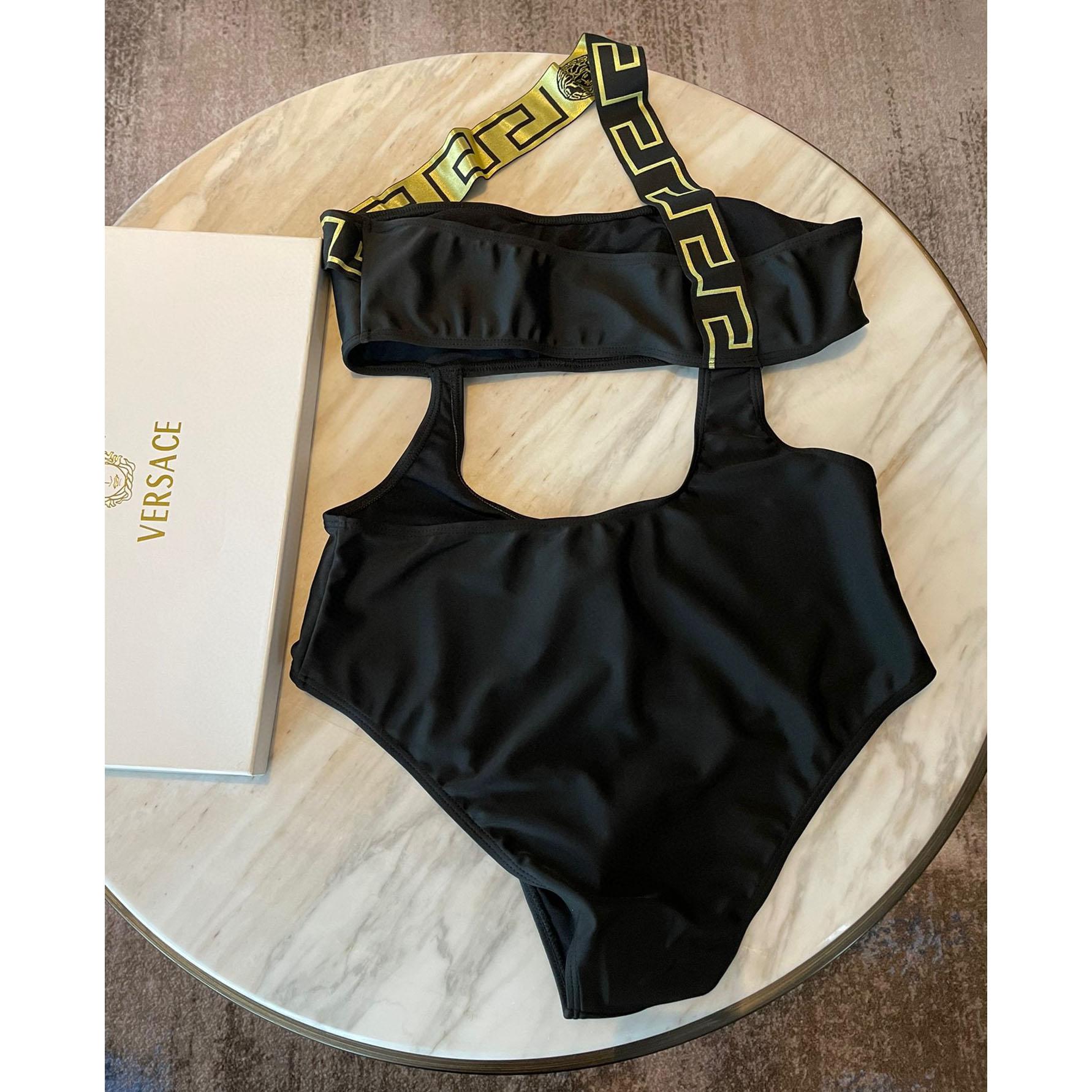 Versace Greca Cut Out Detailed Swimsuit - DesignerGu