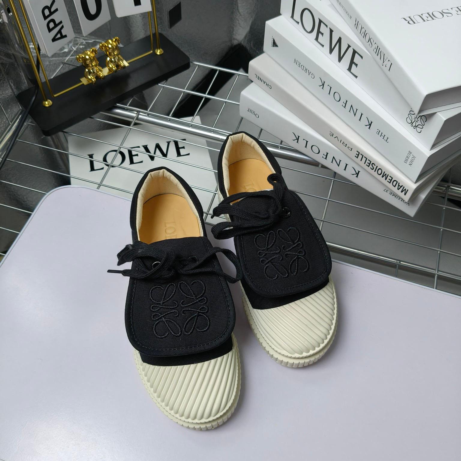 Loewe Anagram Embroidered Flap Low-Top Sneakers - DesignerGu