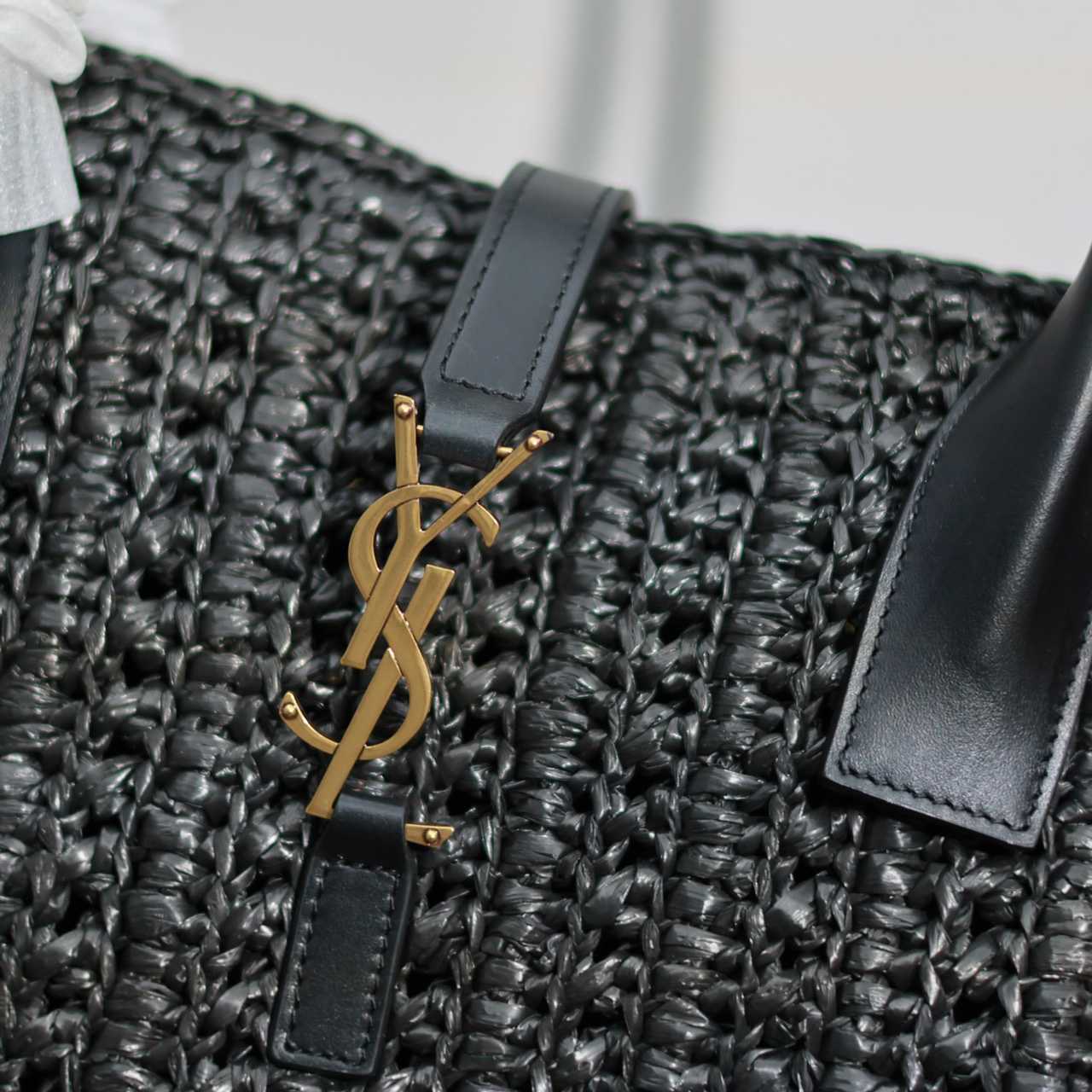 Saint Laurent Panier Raffia Tote Bag  29-21-9cm - DesignerGu