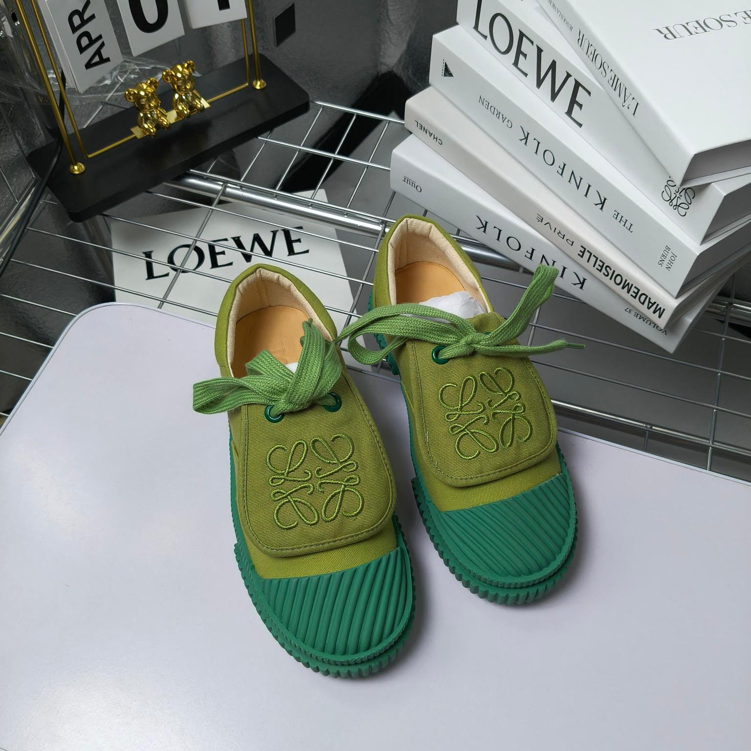 Loewe x Paula’s Ibiza Denim Flap Sneakers - DesignerGu