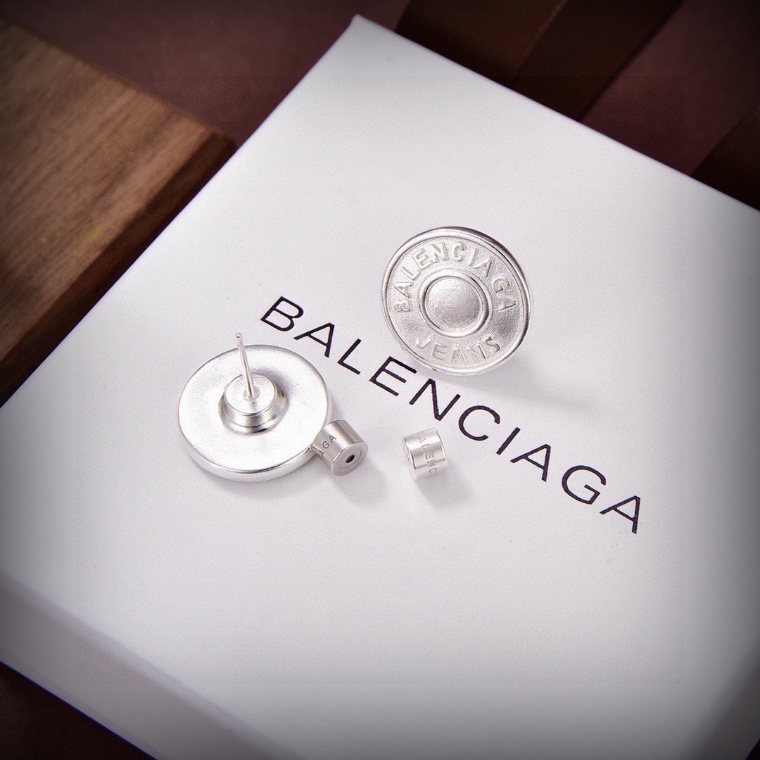 Balenciaga Jeans Stud Earrings - DesignerGu