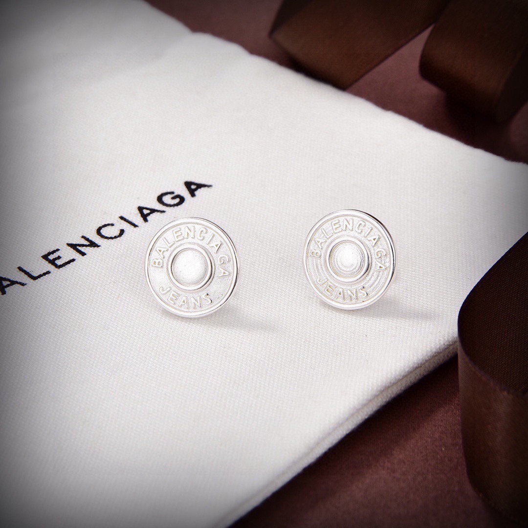 Balenciaga Jeans Stud Earrings - DesignerGu