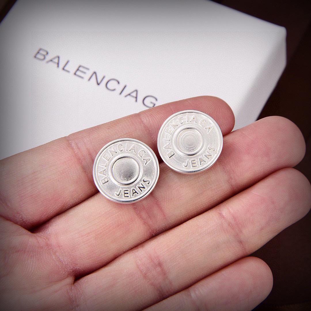 Balenciaga Jeans Stud Earrings - DesignerGu