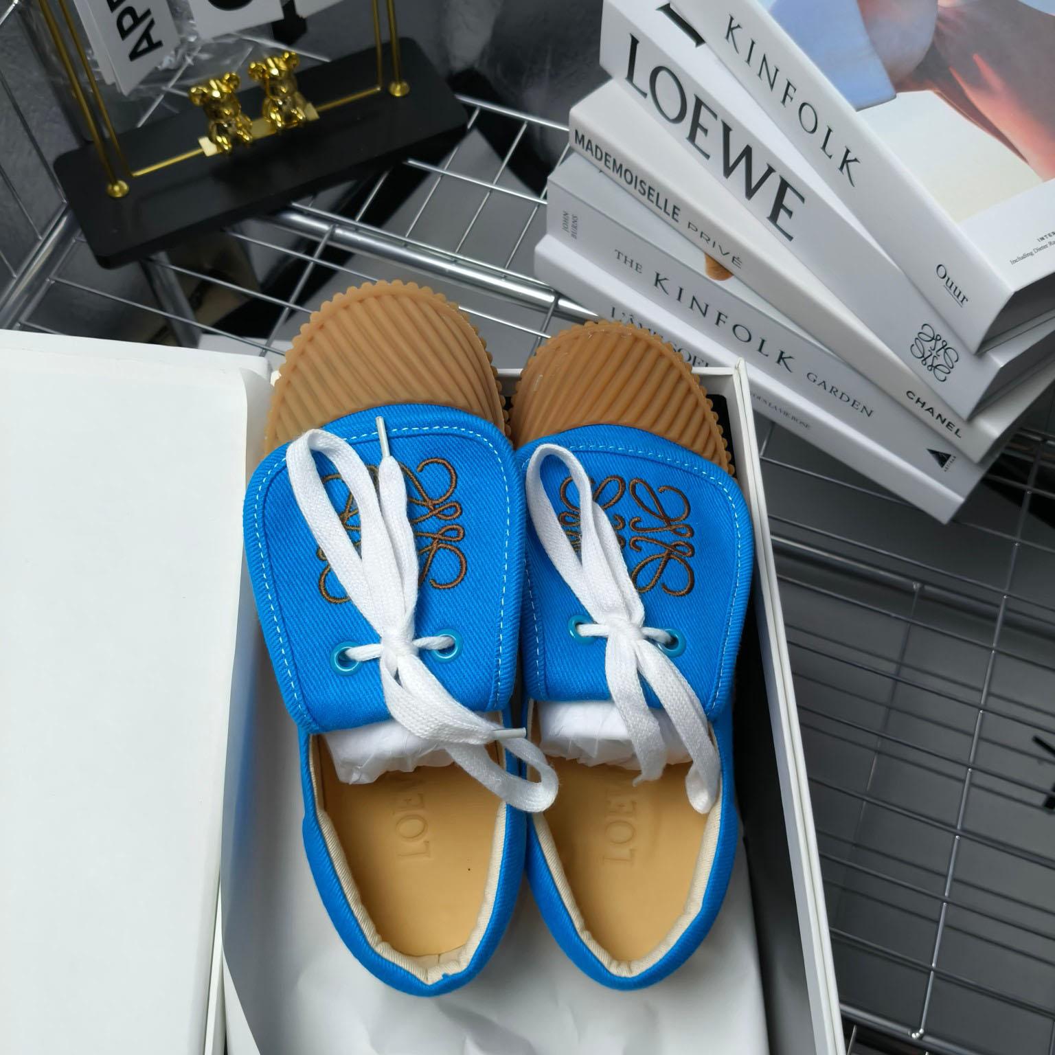 Loewe x Paula’s Ibiza Denim Flap Sneakers - DesignerGu