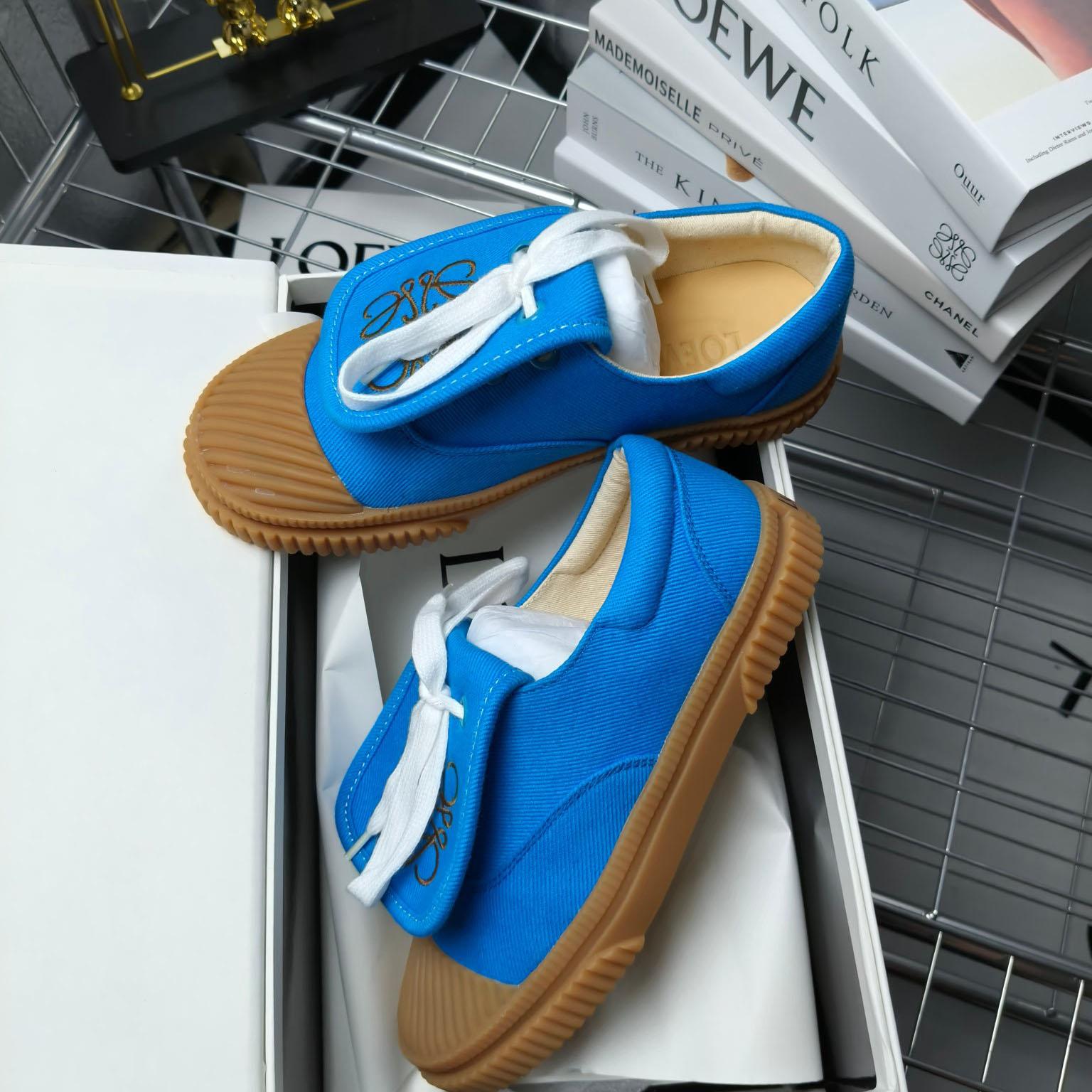 Loewe x Paula’s Ibiza Denim Flap Sneakers - DesignerGu