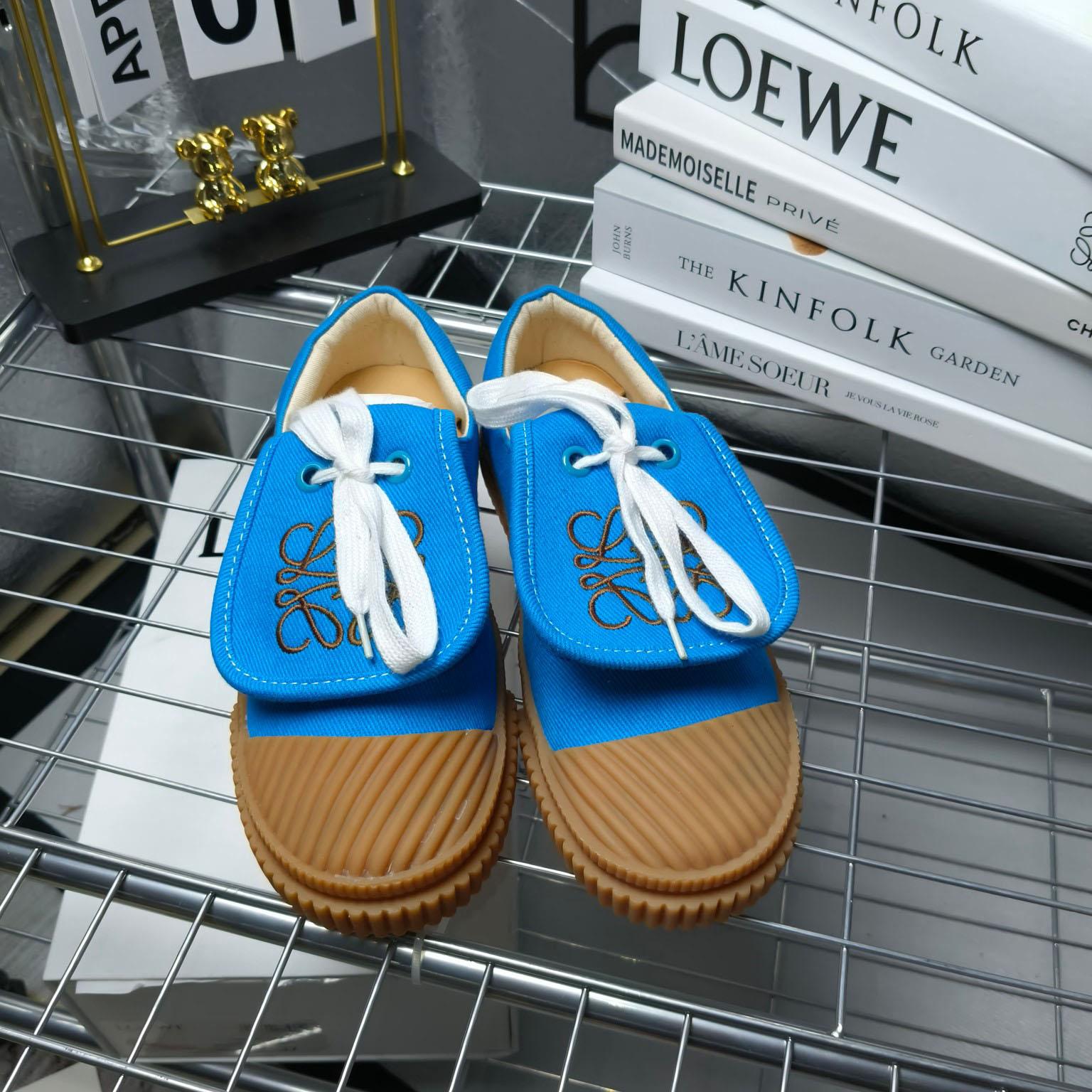 Loewe x Paula’s Ibiza Denim Flap Sneakers - DesignerGu