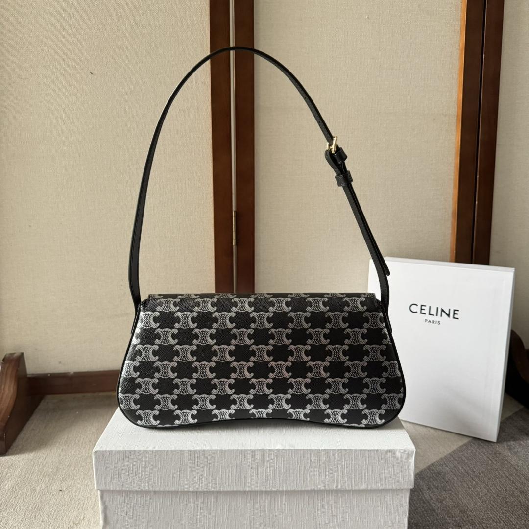 Celine Medium Celine Lola Bag In Triomphe Canvas Two-tone  - DesignerGu