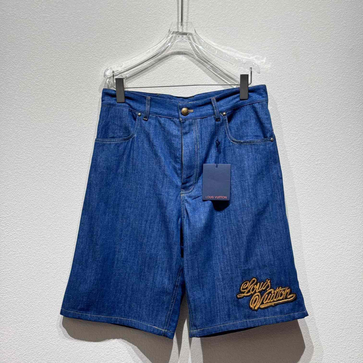 Louis Vuitton Cotton Chambray Shorts  1AFX83 - DesignerGu