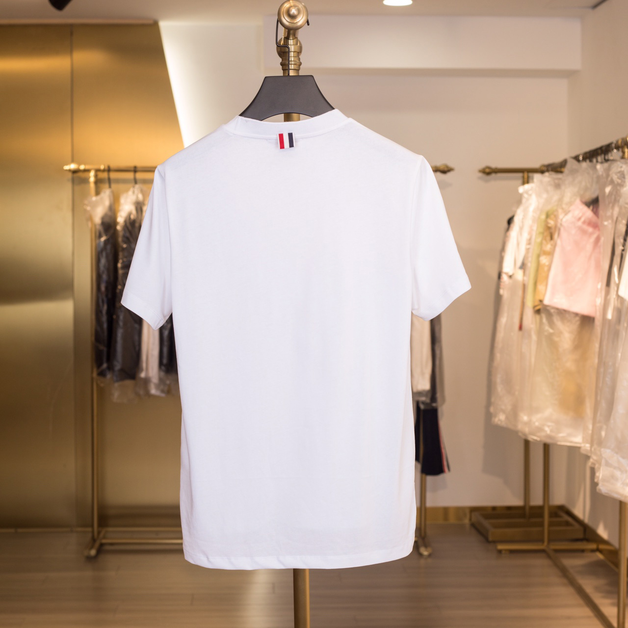 Thom Browne RWB Stripe T-Shirt   2107 - DesignerGu