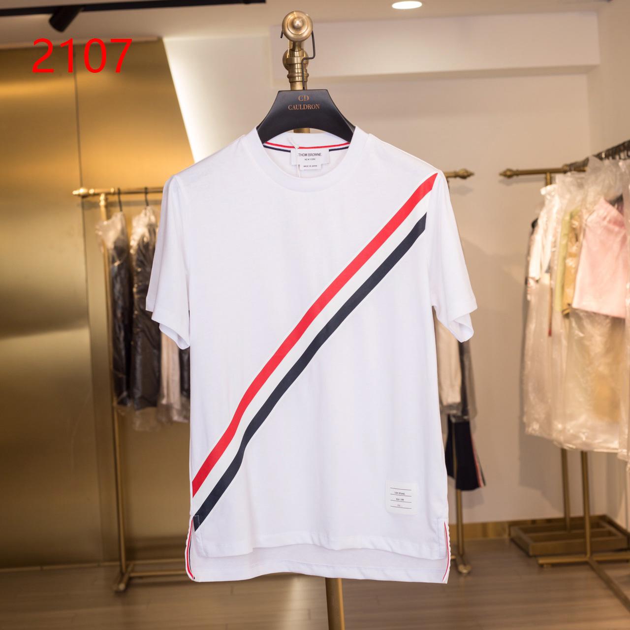 Thom Browne RWB Stripe T-Shirt   2107 - DesignerGu