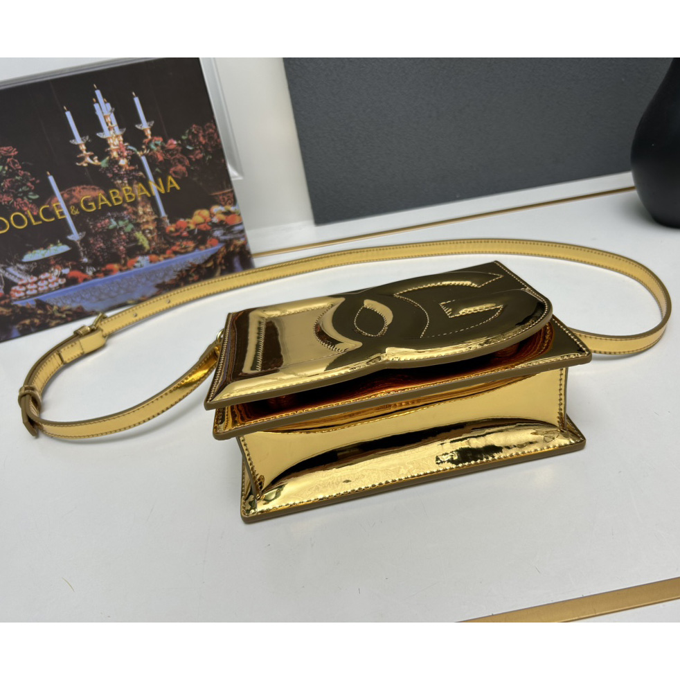 Dolce & Gabbana Metallic Logo Bag  (16*20*5.5cm) - DesignerGu