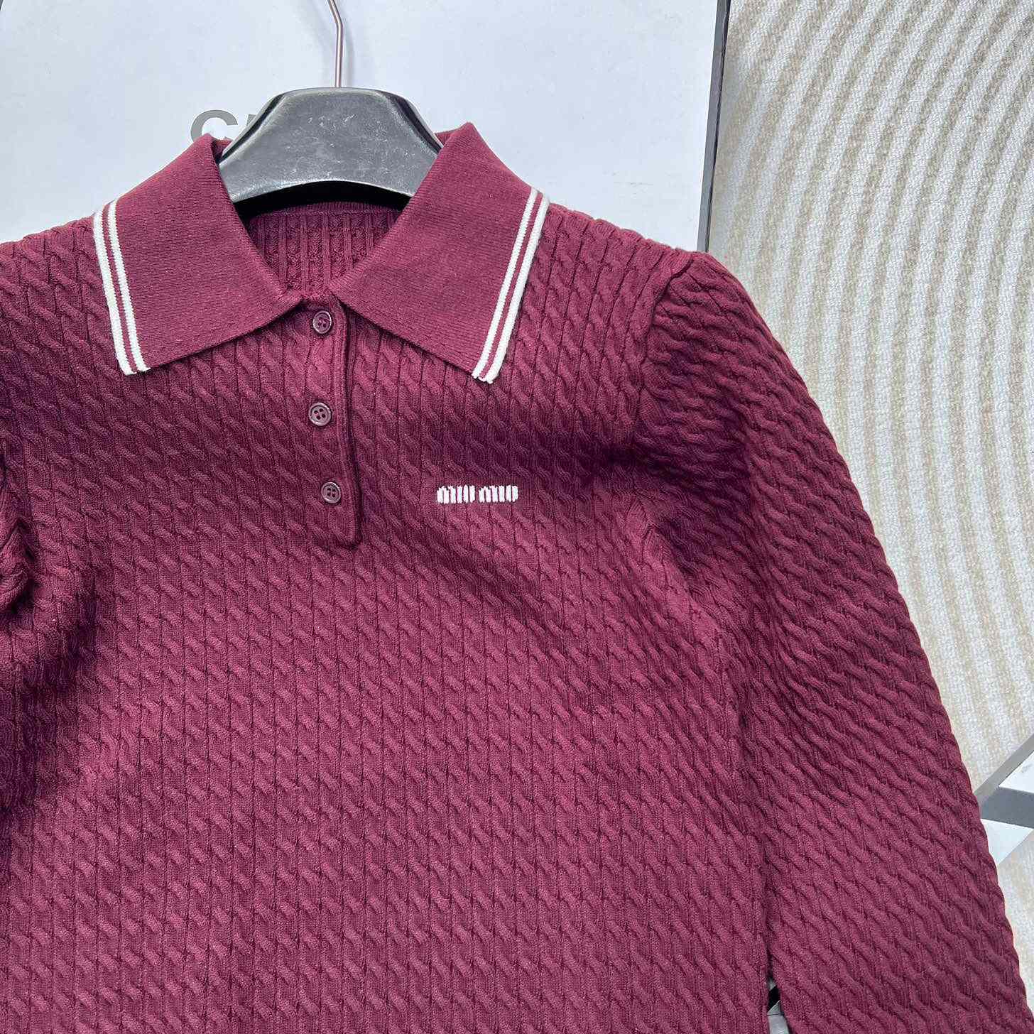 Miu Miu Cotton Jersey Polo Shirt - DesignerGu