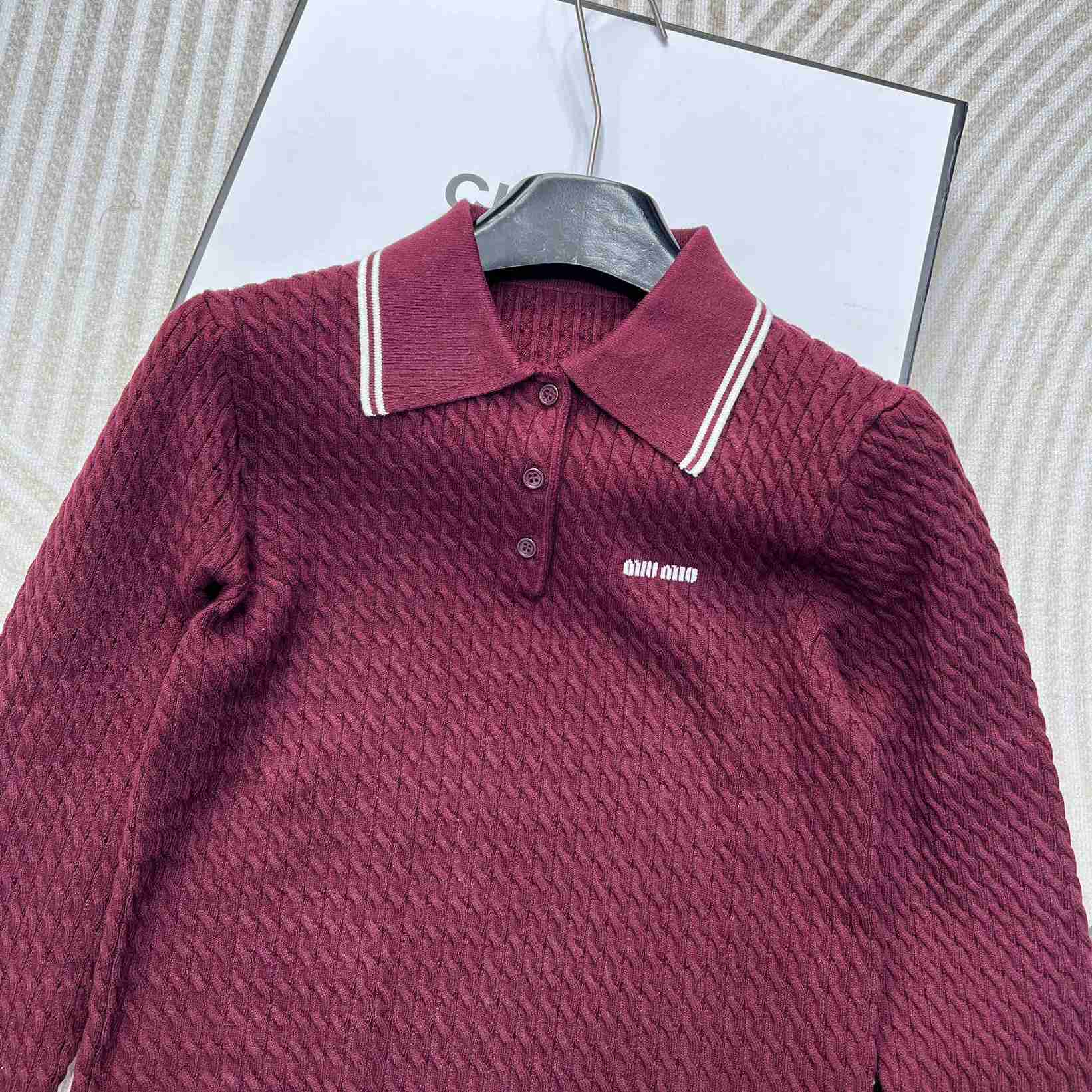 Miu Miu Cotton Jersey Polo Shirt - DesignerGu