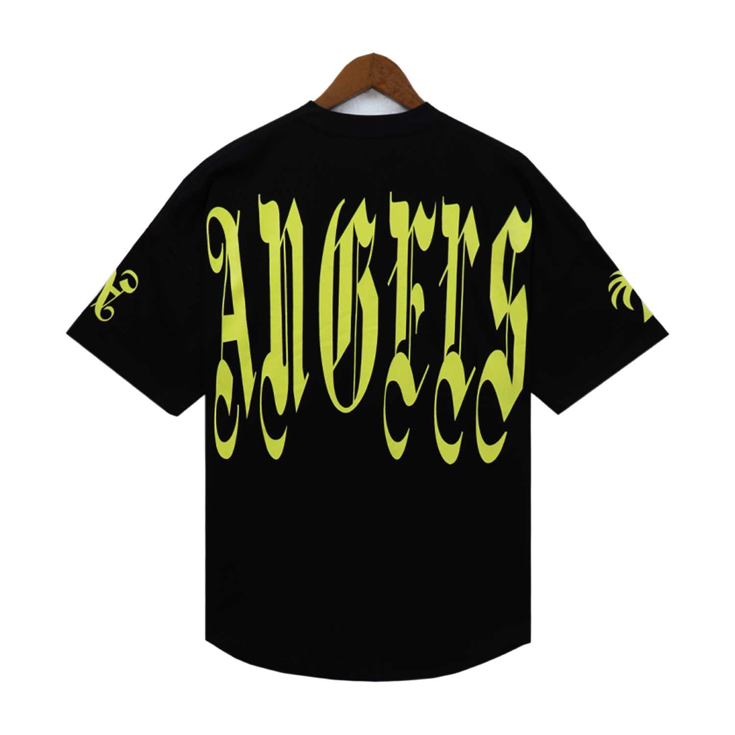 Palm Angels Gothic Logo Over T-Shirt Black - DesignerGu