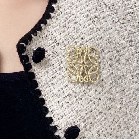 Loewe Anagram Brooch - DesignerGu