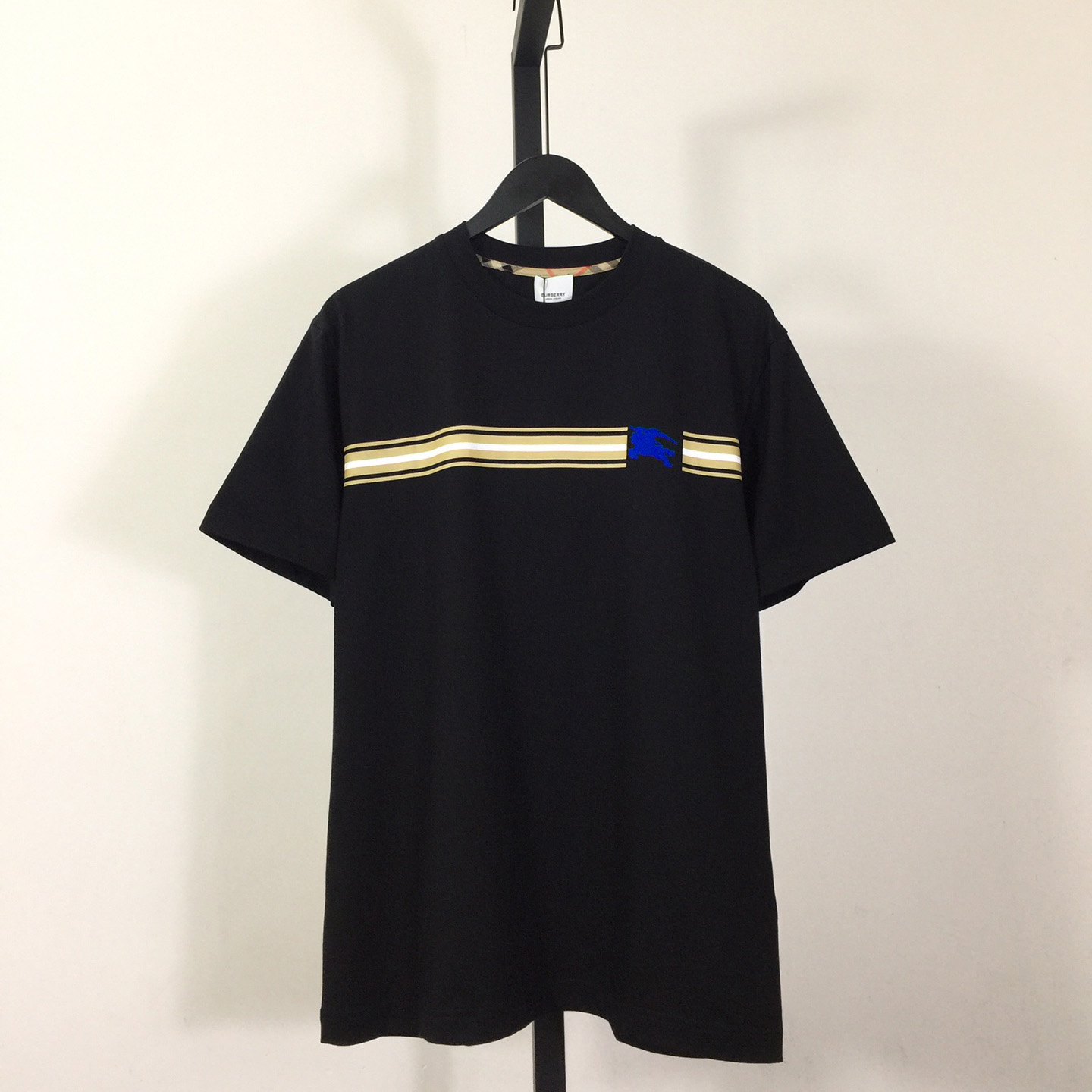 Burberry Striped-detail Cotton T-shirt - DesignerGu