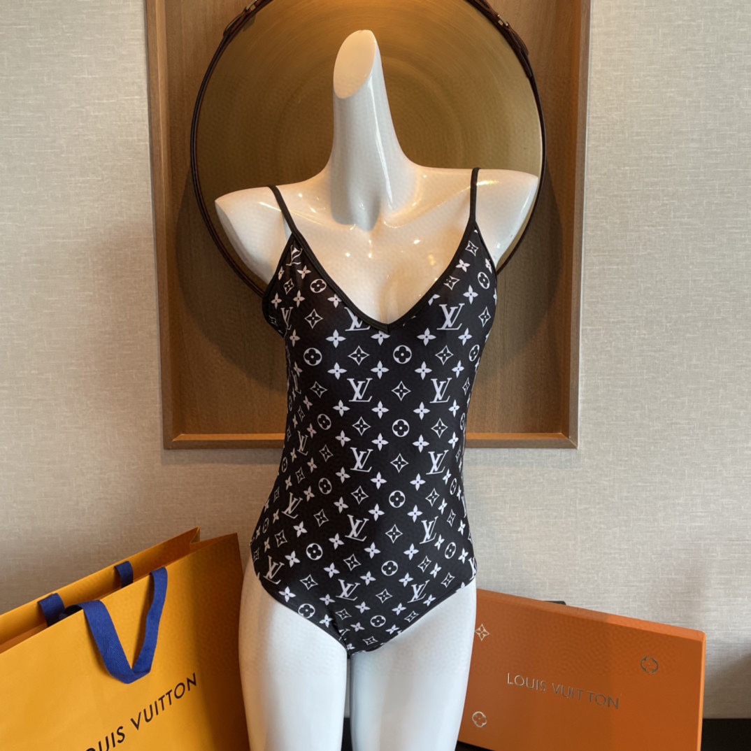 Louis Vuitton Monogram One-Piece Swimsuit - DesignerGu