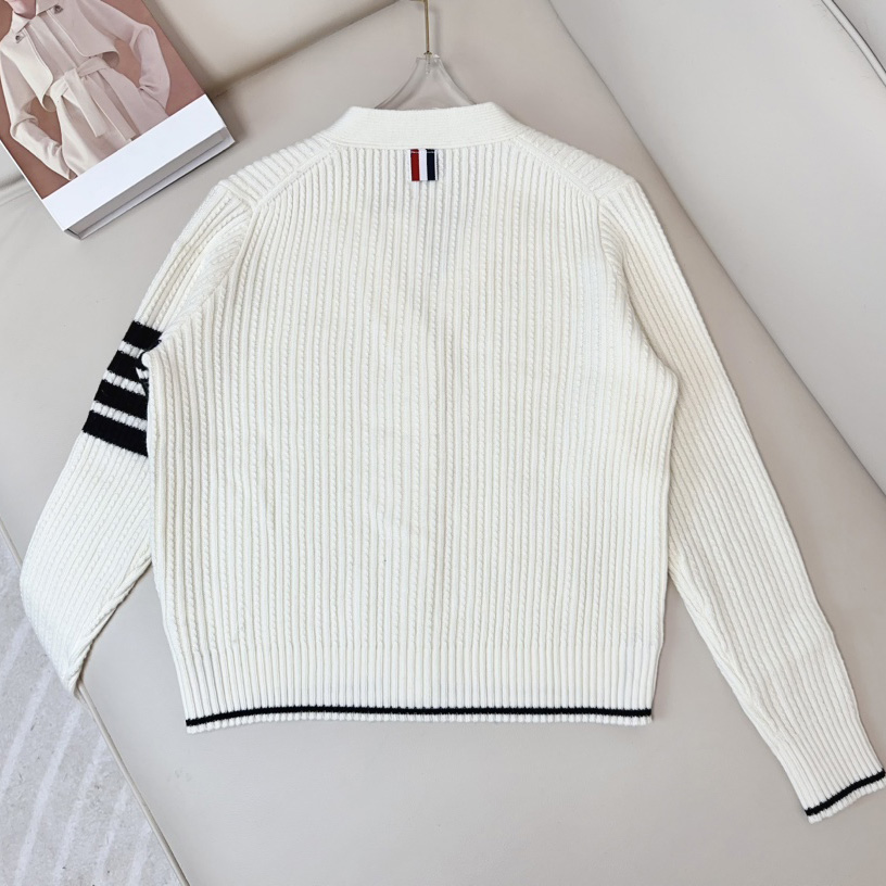 Thom Browne Four Stripe Cardigan - DesignerGu