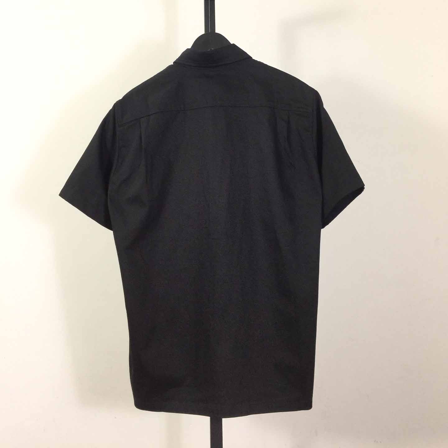 Louis Vuitton Flocked Short-Sleeved Cotton Shirt  1AFR09 - DesignerGu