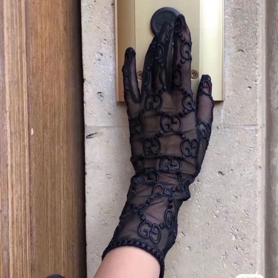 Gucci Tulle Gloves With GG Motif - DesignerGu