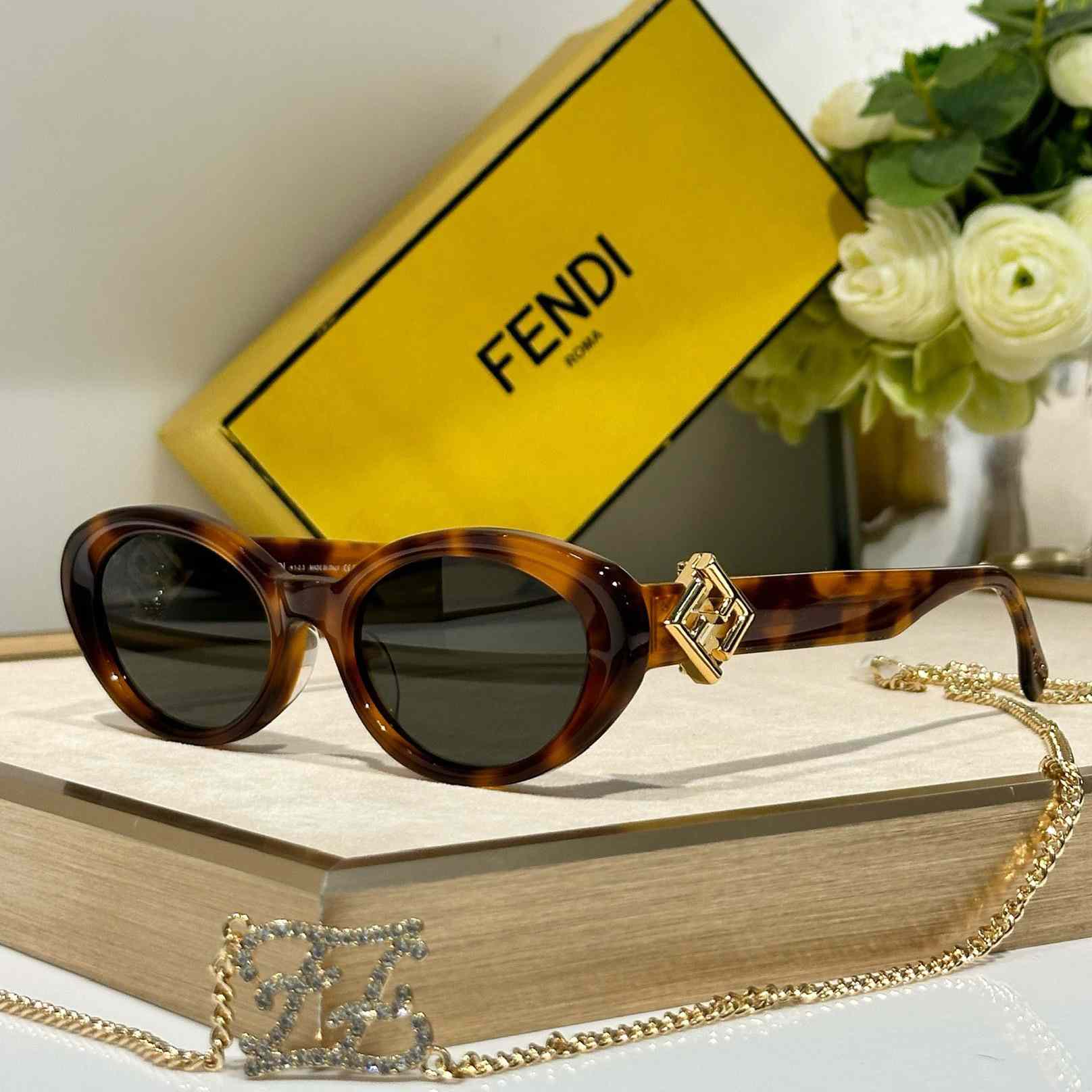 Fendi Diamonds Acetate Sunglasses    FE40140U - DesignerGu