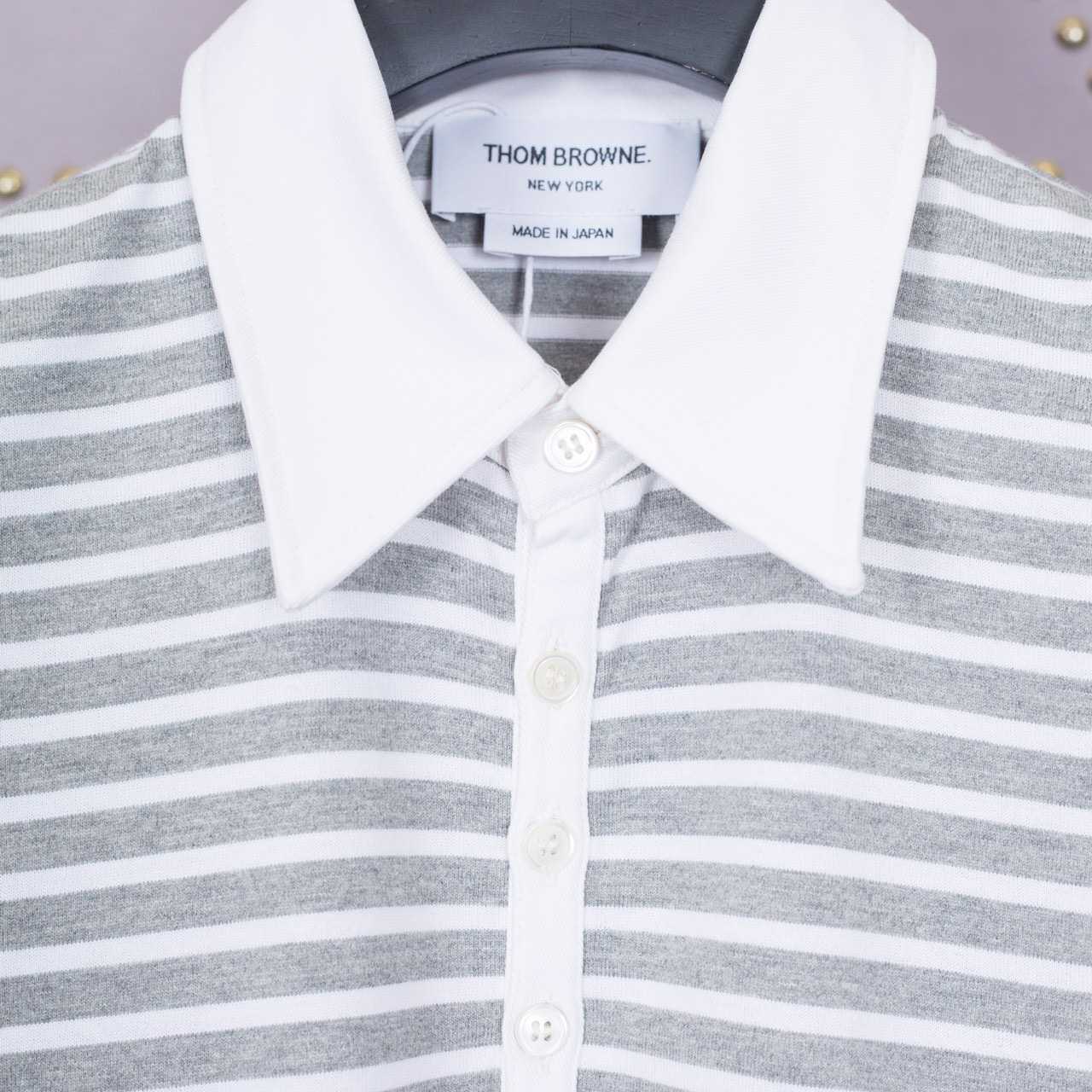 Thom Browne Striped Cotton-jersey Polo  1897 - DesignerGu