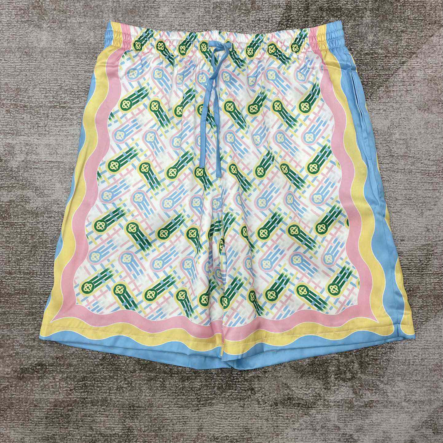 Casablanca Printed Silk Shorts 'Ping Pong Print'    CA3466 - DesignerGu