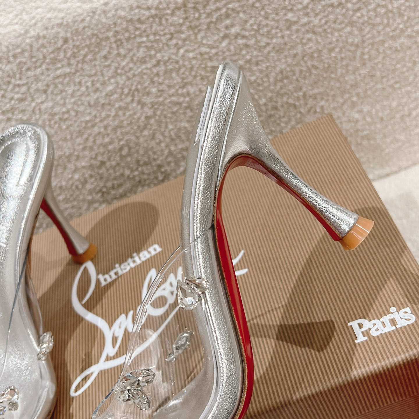 Christian Louboutin Degraqueen 85mm Crystal-embellished Mules - DesignerGu