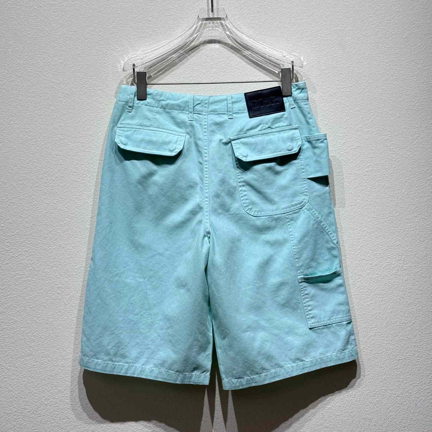 Dior x Stone Island Cotton-Blend Satin Bermuda Shorts - DesignerGu