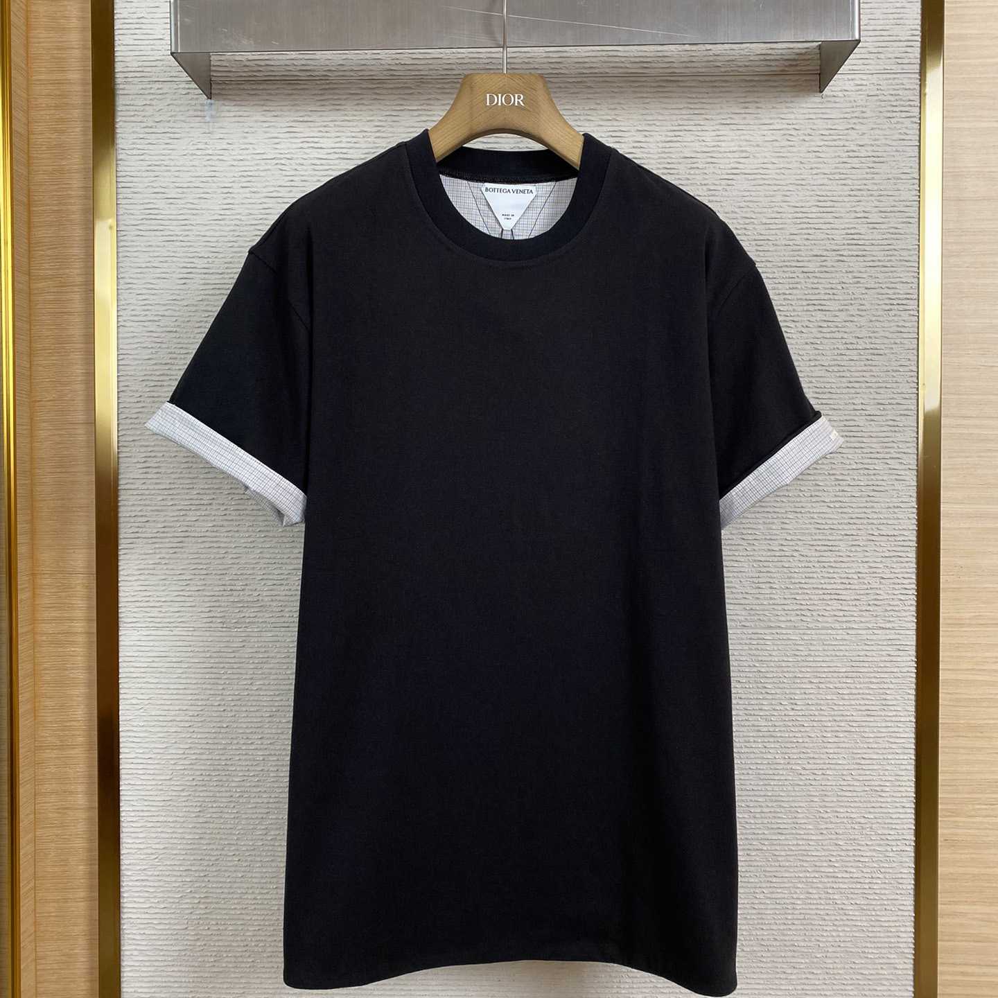 Bottega Veneta Double Layer Striped Cotton T-Shirt - DesignerGu