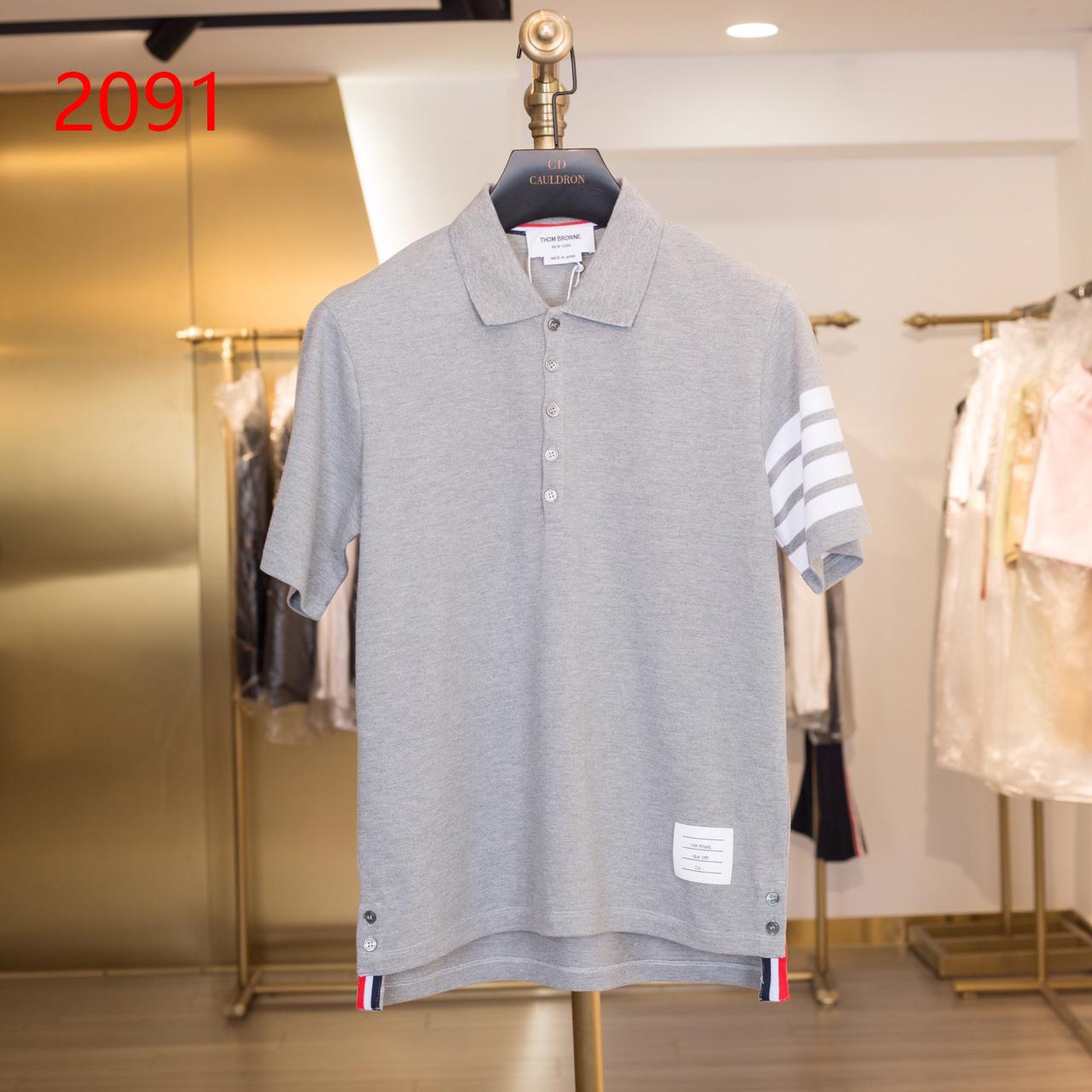 Thom Browne Classic Pique 4-Bar Short Sleeve Polo  2091 - DesignerGu