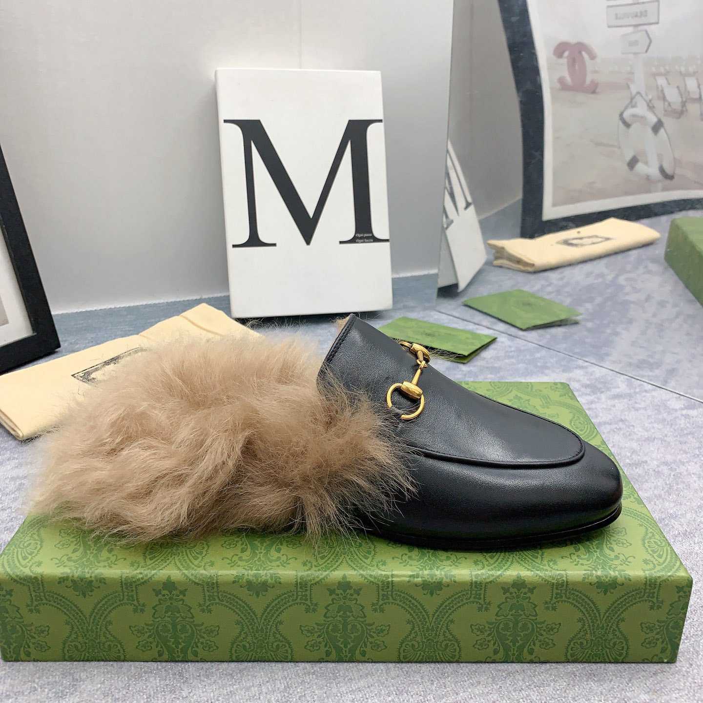 Gucci Fur Loafers - DesignerGu