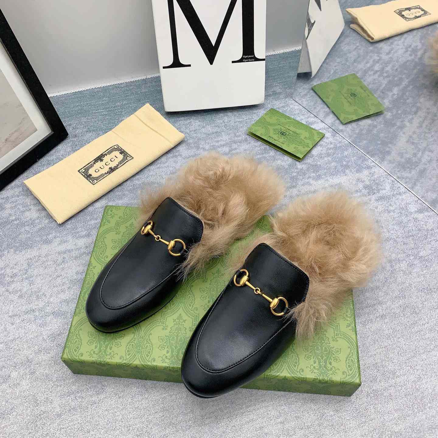 Gucci Fur Loafers - DesignerGu