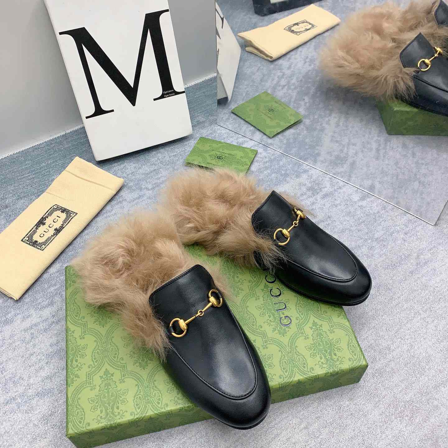 Gucci Fur Loafers - DesignerGu