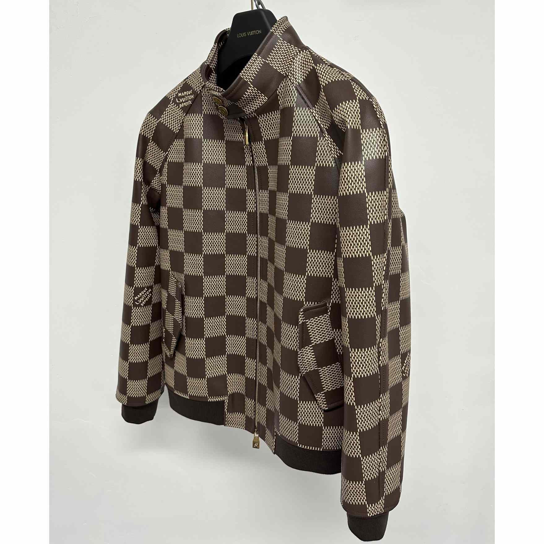 Louis Vuitton Damier Leather Harrington Jacket   1AFIMC - DesignerGu