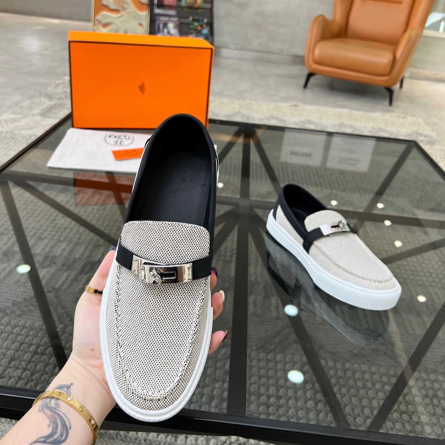 Hermes Game Slip-on Sneaker - DesignerGu