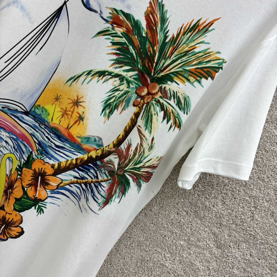 Louis Vuitton Sunset Sailboat T-Shirt   - DesignerGu