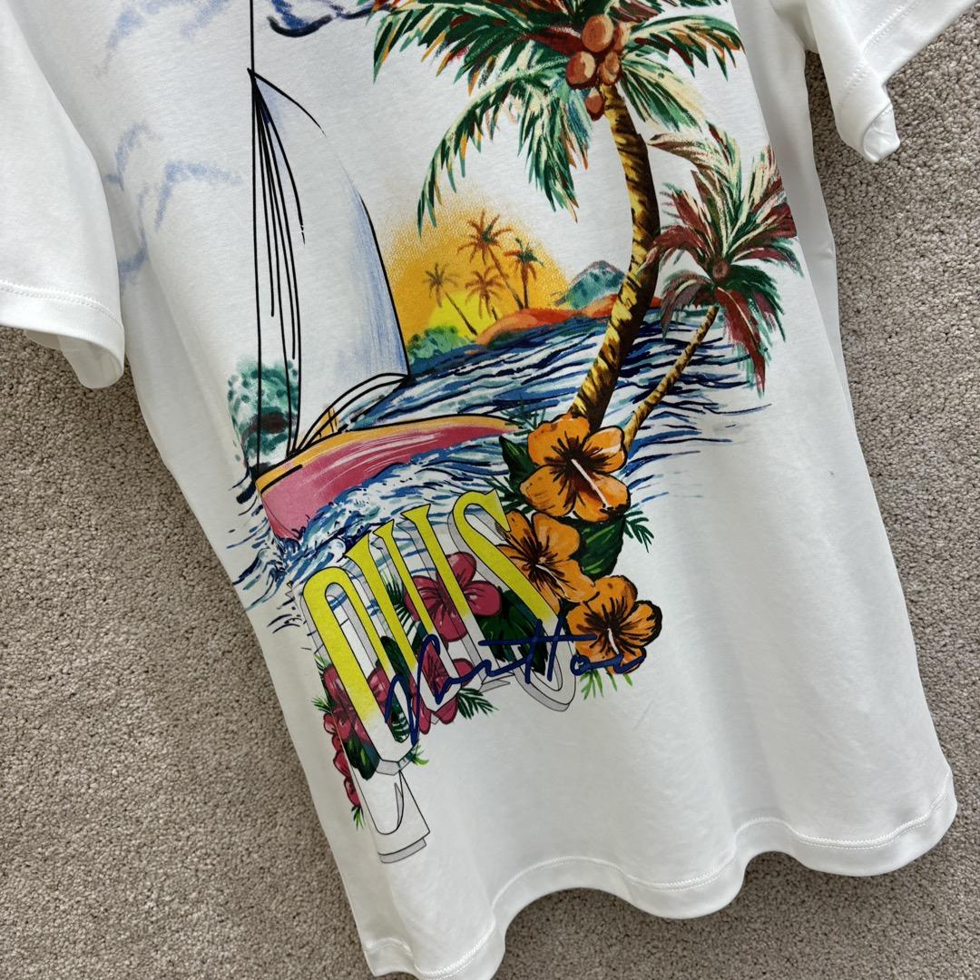 Louis Vuitton Sunset Sailboat T-Shirt   - DesignerGu