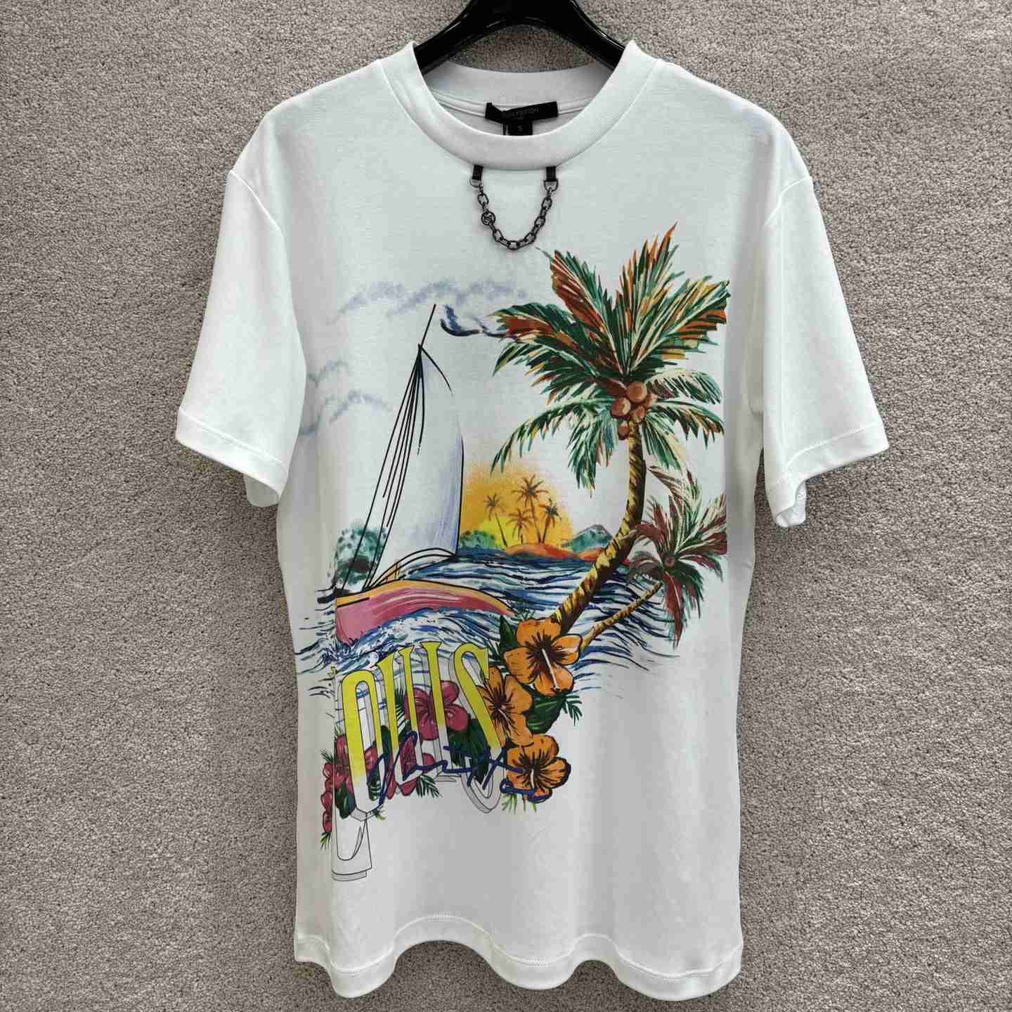 Louis Vuitton Sunset Sailboat T-Shirt   - DesignerGu