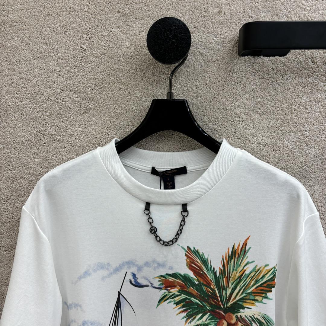 Louis Vuitton Sunset Sailboat T-Shirt   - DesignerGu